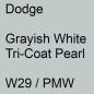 Preview: Dodge, Grayish White Tricoat Pearl, W29 / PMW.